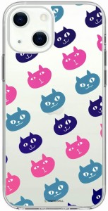 abbiFRIENDS iPhone 13 ケース クリア [ フレンズヒル NEKOMANJU ワイヤレス充電 ] ネコマンジュウ ネコマンジュウパターン ABF21737i13