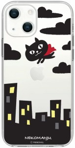 アビィフレンズ iPhone 13 Pro ケース クリア [ アップルマーク りんご フレンズヒル NEKOMANJU ワイヤレス充電 ] ネコマンジュウ 赤いマ