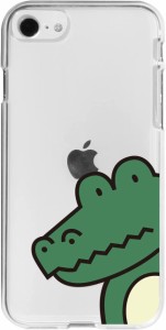 Dparks iPhone SE 3/SE 2/8/7 ケース ソフト クリア [ アップルマーク りんご 透明 ディーパークス かわいい キャラクター アニマル TPU 