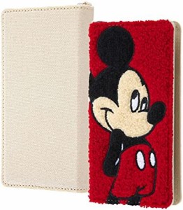 汎用 ディズニー/手帳型ケース FLEX Sサイズ サガラ刺繍/『ミッキーマウス』(キャラクターグッズ)