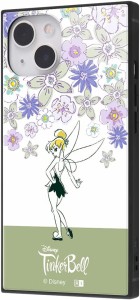 イングレム iPhone 13 / 『ディズニーキャラクター』/耐衝撃ハイブリッドケース KAKU/ティンカー・ベル_フラワー IQ-DP31K3TB/PP2(キャラ
