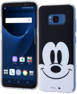 Galaxy s8 スマホケース ディズニー キャラクター TPU/ソフト/スマホケース クローズアップ/ミッキー IN-DGS8H/MK(キャラクター グッズ)