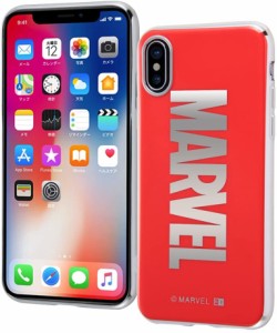 iPhoneX マーベル ロゴ/ TPU/ソフト/スマホケース メタリック/マーベルロゴ(キャラクター グッズ)