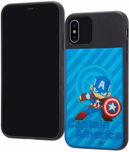 iPhoneX スマホケース/MARVEL/耐衝撃/スマホケースキャトル パネル/『キャプテン・アメリカ』_1(キャラクター グッズ)