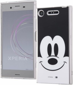 Xperia XZ1(SO-01K/SOV36) ディズニー TPU ソフト スマホケース クローズアップ ミッキー IN-RXZ1H/MK(キャラクター グッズ)