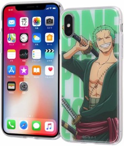 iPhone XS/iPhone X ケース ワンピース クリア ソフト スマホケース背面パネル ゾロ1(キャラクターグッズ)