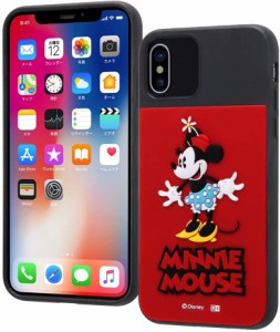 iPhone X/ディズニーキャラクター/耐衝撃ケース キャトル シリコン/『ミニーマウス』_1(キャラクターグッズ)