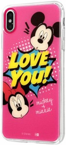 iPhone XS Max ケース /ディズニー ミッキー ミニー/TPU スマホケース 背面パネル/Love You _2(キャラクターグッズ)