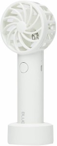 BLUEFEEL ポータブル扇風機 携帯扇風機 超小型ヘッド ブルーフィール スノーホワイト 風速11m/s 最大24時間使用 圧倒的パワフル風力 USB