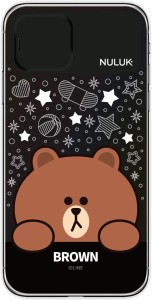 LINE FRIENDS iPhone 11 ケース LEDで光る LIGHT UP CASE スター ブラウン (ラインフレンズ) 開閉式スライドでカメラレンズ保護 アイフォ