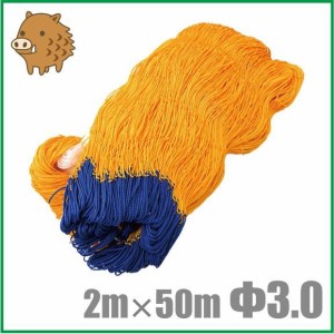 強靭 防獣ネット 2m×50m 3mm アニマルネット 害獣ネット 猪ネット 網 侵入防止 農業用ネット