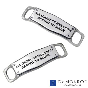 ドクターモンロー Dr MONROE シルバー シューレース チャーム メッセージ メンズ プレゼント 2個売り SLC-04-SV