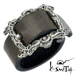 ケースミス K-SMITH リング 指輪 レディース シルバー バックル RING レザー 牛革 キュービック 9〜15号 KI-00147-C