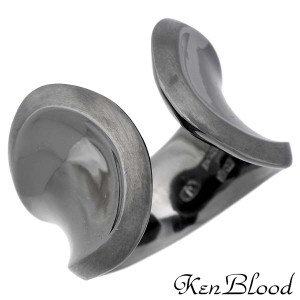 ケンブラッド KEN BLOOD シルバー リング 指輪 メンズ ホースシュー ブラック 馬蹄 15〜23号 KR-266BK 送料無料