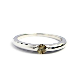 シルバー リング 指輪 レディース 誕生石 一粒カラーストーン 4月 ブラウンダイヤモンド プレゼント ギフト シンプル AH87-04