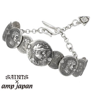 セインツxアンプジャパン SAINTS X amp japan ブレスレット メンズ ギリシャ コイン バングル SSB6-02 送料無料