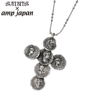 セインツxアンプジャパン SAINTS X amp japan ネックレス メンズ ギリシャ コイン クロス 十字架 SSP6-02 送料無料