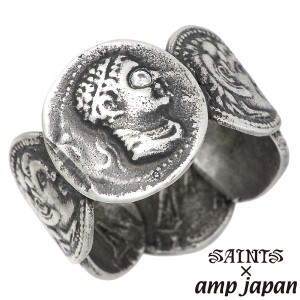 セインツxアンプジャパン SAINTS X amp japan リング 指輪 メンズ ギリシャ コイン 17号 19号 SSR6-02