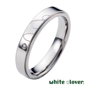 ホワイトクローバー white clover ステンレス リング 指輪 金属アレルギー対応 メンズ アンド ダイヤモンド 刻印可能 4SUR053SV