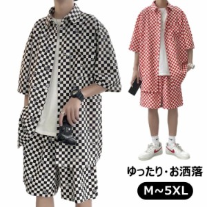 セットアップ メンズ ジャージ 半袖 上下セット ゆったり 開襟tシャツ＆ショートパンツ ハーフパンツ スウェットセットアップ メンズ サ