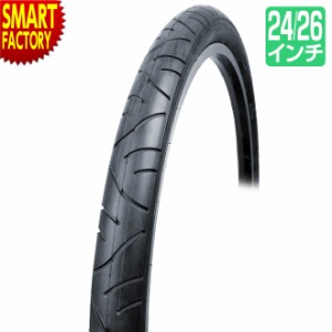 自転車 タイヤ 【P3倍最終日】 26インチ 24インチ 1本 黒 ブラック HE 26x1.95 24x1.95