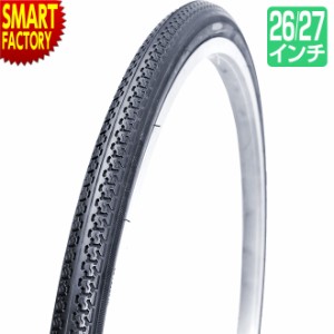 自転車 タイヤ 26インチ 27インチ 1本 黒 ブラック WO 26x1-3/8 27x1-3/8