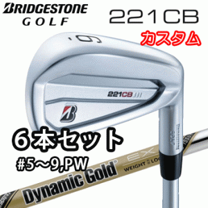 (カスタム)ブリヂストンゴルフ　221CB　アイアン　6本セット(#5〜9、PW)　Dynamic Gold EX TOUR ISSUE シャフト(スチール)　ダイナミック