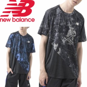 半袖 ランニングシャツ メンズ/ニューバランス NEWBALANCE NBRC グラフィック SS Tシャツ/スポーツウェア ジョギング 陸上 マラソン 男性