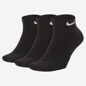 ナイキ ソックス 3足セット 靴下 メンズ レディース NIKE 3P エブリデイ クッション ロー 3足組 ショート丈 アンクル 黒 ブラック スポー