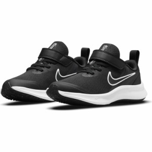 スニーカー シューズ キッズ ジュニア 16.5-22cm 子供靴/ナイキ NIKE スターランナー3 PSV/男の子 女の子 スポーティ カジュアル 黒 ブラ