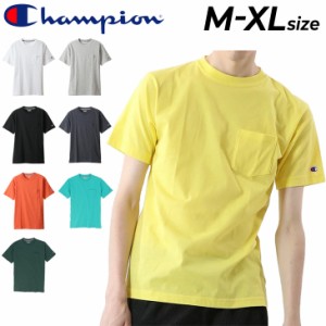 Tシャツ 半袖 メンズ チャンピオン champion スポーツ トレーニング ウェア ポケット付き/男性 クルーネック 無地 ポケT シンプル 半袖シ