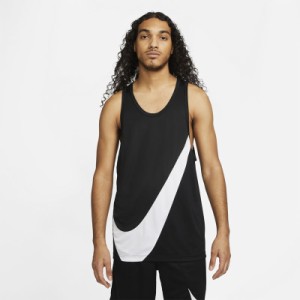 タンクトップ メンズ ナイキ NIKE Dri-FIT ジャージ/バスケットボール スポーツウェア 練習着 バスケシャツ 男性 ビッグロゴ 黒 ブラック