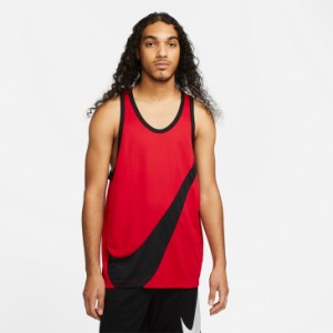 タンクトップ メンズ ナイキ NIKE Dri-FIT ジャージ/バスケットボール スポーツウェア 練習着 バスケシャツ 男性 ビッグロゴ 赤 レッド 