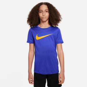 キッズ 半袖 Tシャツ ジュニア 子供服 130-170cm ナイキ NIKE YTH DRI-FIT レッグ スウッシュ TEE/スポーツウェア クルーネック 子ども 