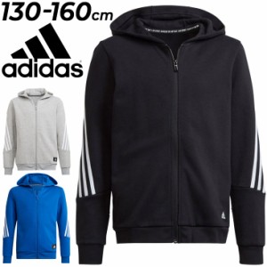 キッズ パーカー スウェット 130-160cm 子供服/アディダス adidas スポーツウェア フルジップ フーディ 子ども ジュニア トレーニング 運