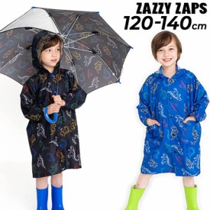 キッズ レインコート ジュニア 120〜140cm 男の子 子ども/ザジーザップス Zazzy zaps 子供用 120-140cm レインウェア 恐竜 ダイナソー/カ