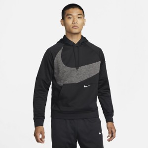 パーカー 長袖 スウェット メンズ/ナイキ NIKE Therma-FIT トレーニング スポーツウェア プルオーバー 保温 ブラック 黒 男性 トップス 