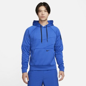 パーカー 長袖 スウェット メンズ/ナイキ NIKE Therma-FIT トレーニング スポーツウェア プルオーバー 保温 ブルー 青 男性 トップス ス