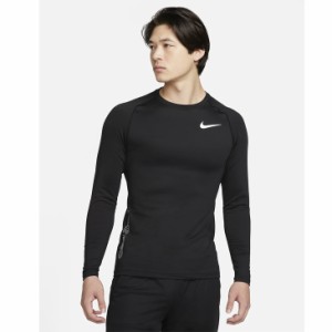 ナイキ インナーシャツ 長袖 メンズ/NIKE PRO クルーネック トレーニング スポーツウェア ランニング ジョギング ジム 男性 ブラック 黒 