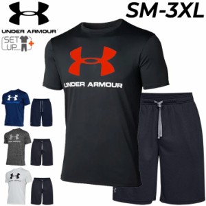 トレーニングウェア 上下 メンズ アンダーアーマー UNDERARMOUR 半袖Tシャツ ハーフパンツ セットアップ/スポーツウェア 上下組 吸汗速乾