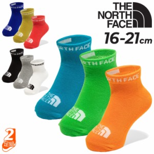 ノースフェイス 靴下 キッズ ソックス 3足組 くつ下 16-21cm THE NORTH FACE 子ども用 3P 3足セット 抗菌防臭 薄手 くつした オーガニッ