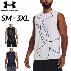 アンダーアーマー ノースリーブシャツ メンズ タンクトップ UNDERARMOUR スリーブレス Tシャツ トレーニング スポーツウェア 吸汗速乾 抗