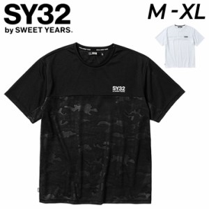 半袖 Tシャツ メンズ SY32 by SWEET YEARS スウィートイヤーズ EXCHANGE EMBOSS CAMO TEE/トレーニング スポーツウェア  男性 バックプリ