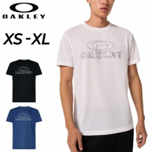 オークリー 半袖 Tシャツ メンズ OAKLEY UVカット 吸汗速乾 ロゴ プリント トレーニング スポーツウェア フィットネス ランニング ジョギ