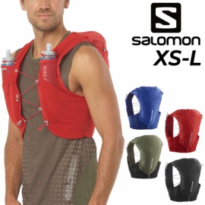 サロモン ランニングベスト 12L（フラスク付）SALOMON ADV SKIN 12 メンズ レディース ランニングバッグ ハイドレーションベスト 長距離 