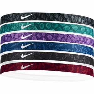 ナイキ NIKE プリンテッド ヘッドバンド ６本パック メンズ レディース スポーツ アクセサリー ヘアバンド 髪留め 小物 ヘアアクセ トレ