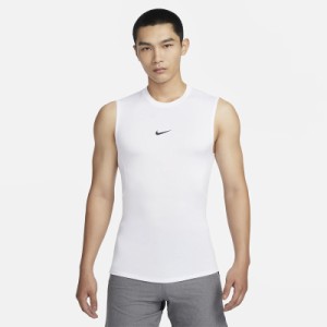 ナイキ ノースリーブ メンズ インナーシャツ NIKE ナイキ プロ Dri-FIT タイト フィットネストップ タンクトップ 白 ホワイト トレーニン