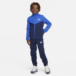 ナイキ キッズ ジャージ 上下 NIKE ジュニア トラックスーツ 子供服 130-160cm 子ども ジャケット パンツ セットアップ ブルー ネイビー 