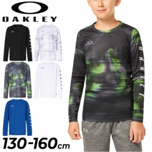 オークリー 長袖Tシャツ キッズ ジュニア OAKLEY キッズウェア 子供服 130cm 140cm 150cm 160cm プリントT トレーニング スポーツウェア 