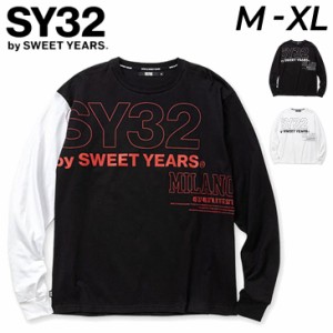 Tシャツ 長袖 メンズ SY32 by SWEET YEARS スウィートイヤーズ プリントT   スポーティ 男性用 メンズウェア ロンT 長袖シャツ カットソ